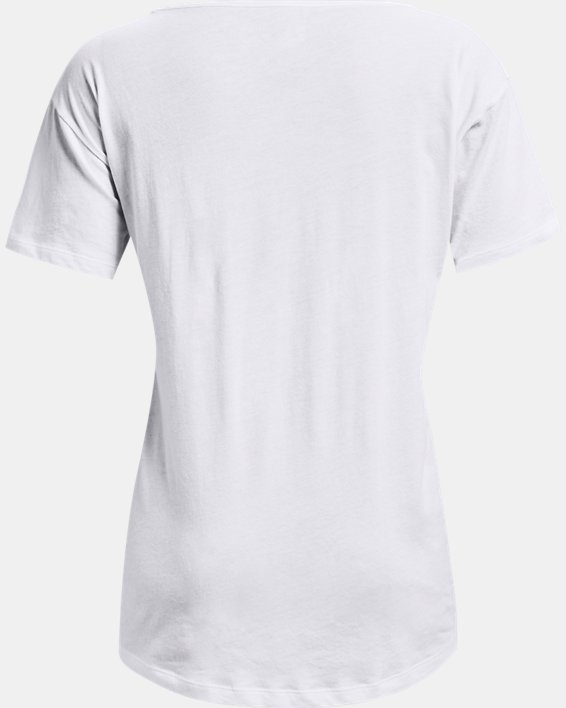 Women's UA Oversized Wordmark Graphic T-Shirt, White, pdpMainDesktop image number 5